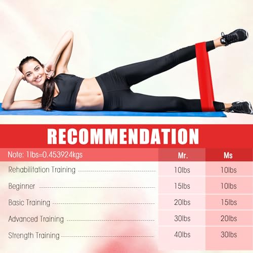Deekin 20 Pcs Resistance Bands Resistance Loop Exercise Bands Exercise Equipment Elastic Band for Women and Men Home Fitness, Gym, Yoga - Image 3
