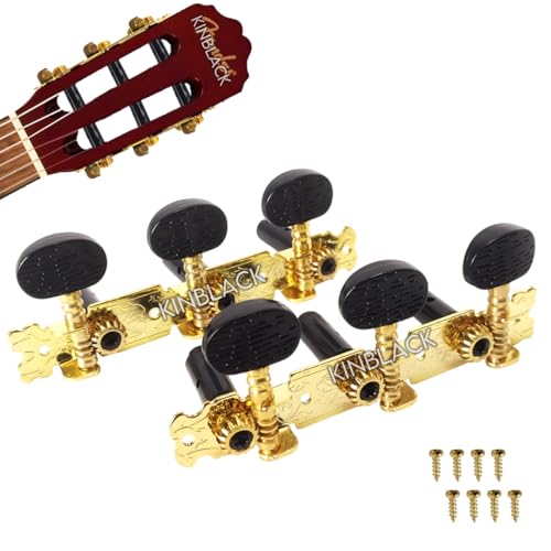 Maquinaria Kinblack, Para Guitarra Acustica Clasica, Color Dorada, Fabricada En Acero Dorado, Ofrece Un...