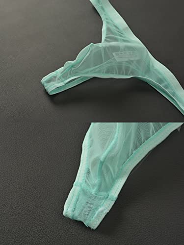 Faringoto Men's Underwear Mesh Bag Thong Breathable Large U Convex Men's Thong #TOP6