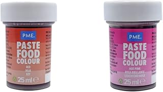 PME Colorante en Pasta Rojo Baya 25 g & Colorante en Pasta Rosa Intenso 25 g