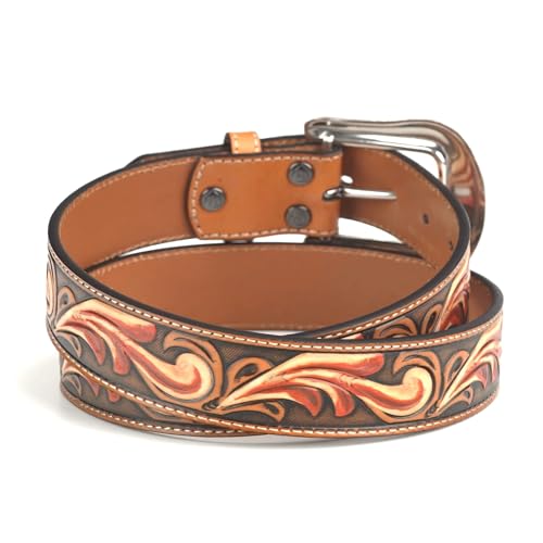 ARIAT Ladies Belt 1-1/2 Floral Embossed4