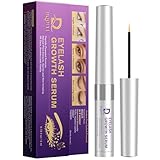 DQOJVU Eyelash Growth Serum for Longer Thicker Lashes, Natural Vegan Lash Enhancer, Safe for Sensitive Eyes, Gifts for Women Girlfriend, 4ml (0.13Fl Oz) Silver