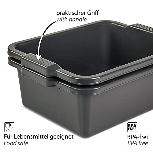 Hausfelder VIELZWECK Wanne und Schüssel 2er Set 11l. eckig - einsetzbar als Waschschüssel, Spülschüssel, Spülwanne und… – Bild 4