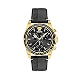 Versace Orologio Cronógrafo al Quarzo Svizzero da Uomo con Cinturino in Pelle VE0H00225