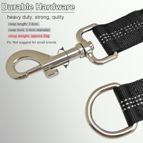 BTINESFUL Bungee Dog Leash Extension, 18”Dog Shock Absorber Extender, Works with Any Leash for Walking, Jogging, Training, Playing