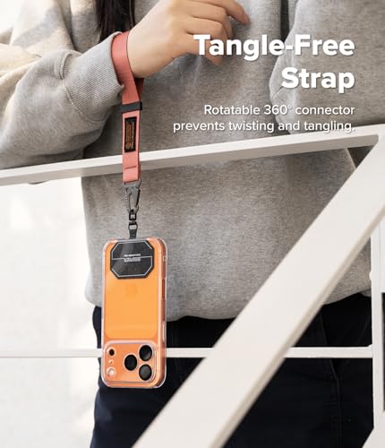 Image of Ringke Tactical Webbing Hand Strap with Patch [Heavy Duty Tactical Carabiner] Durable Anti-Tear Multi-Purpose Phone Wrist Strap for Travel, Hiking, etc