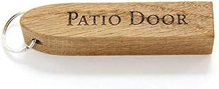 Chunky Solid Oak Engraved Key Ring. Personalised Wooden Key Fob. Customise with Your Message.