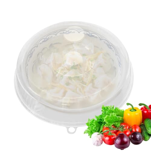 Cubierta para placa de microondas, protector contra salpicaduras de microondas - Cubierta de plato con tapa protectora de ventilación Soporte para pasteles - Protector perforado antisalpicaduras, prot