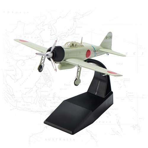 Udnorbay A6M Zero Die-cast Airplanes-1/72 Scale Japanese Navy WWII Carrier Aircraft Fighter Jet Metal Aircraft Model for Collector, Aviation Enthusiast-Premium Collectiable with Display Stand