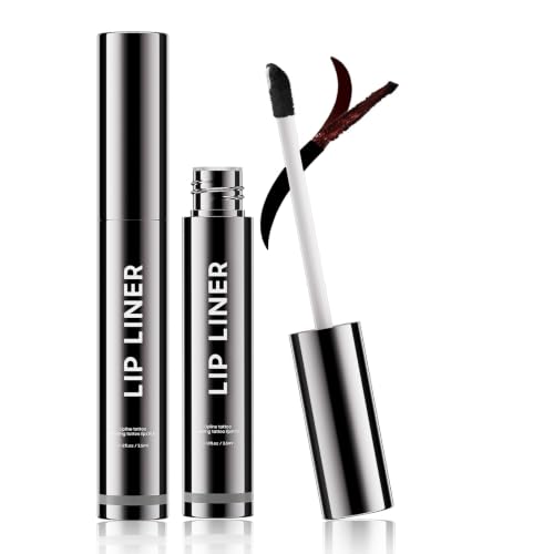 Image of Peel Off Lip Liner Stain Long Wear Tattoo Lip Stain Lip Liner Black | Lip Stain Long Lasting Waterproof Transfer-proof Matte Finish, Highly Pigmented Color for A Beauty Lip Look