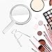 Gotofine Double Sided 1x - 7X Magnification Hand Held Makeup Mirror with Adjustable Stand,Clear (7X)
