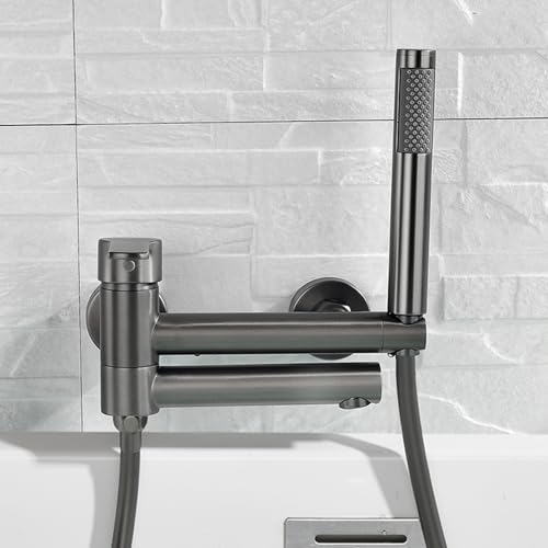 Mitigeur de douche à levier unique mural chromé avec flexible complet
