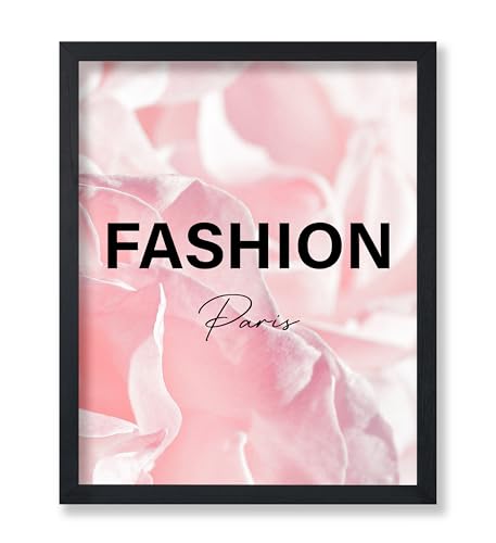 Image of Poster Master Pink Floral Print - Fashion Poster - Paris Designer Art - Modern Wall Design - Chic Gift for Women & Fashionista - Glam Decor for Bedroom or Girl's Room - 11x14 UNFRAMED Wall Art