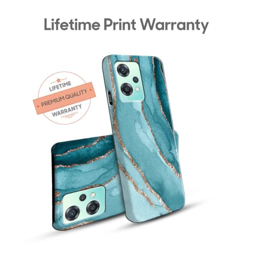 Image of COLORflow Back Cover Compatible with OnePlus Nord CE 2 Lite 5G | Beautiful Blue Marble Golden Stripes | Designer Printed Hard CASE Bumper Back Cover Compatible with OnePlus Nord CE 2 Lite 5G