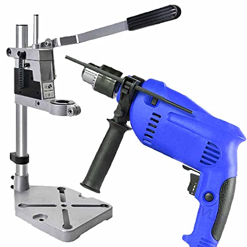 Image of 600W 13mm Impact Power Drilling Hand Electric Tool With Bench Stand - Mini Table Drill Machine, 400mm Aluminium Base (Chuck Size: 13mm, Watt: 600, Type: Corded)