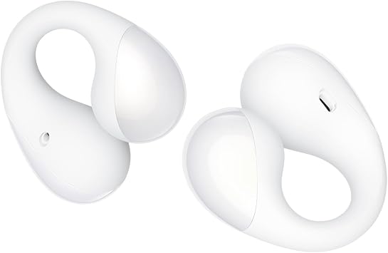 SoundPEATS PearlClip Pro Open Ear Earbuds, All-Day Comfortable Fit for Work & Commute, 24H Playtime, Dual Connection, HD Voice, Fast Charge, Bluetooth 6.0 - White