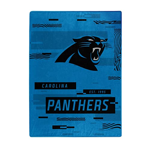 Northwest NFL Digitize Design Plush Raschel Thow Blanket 60x80 (Carolina Panthers)