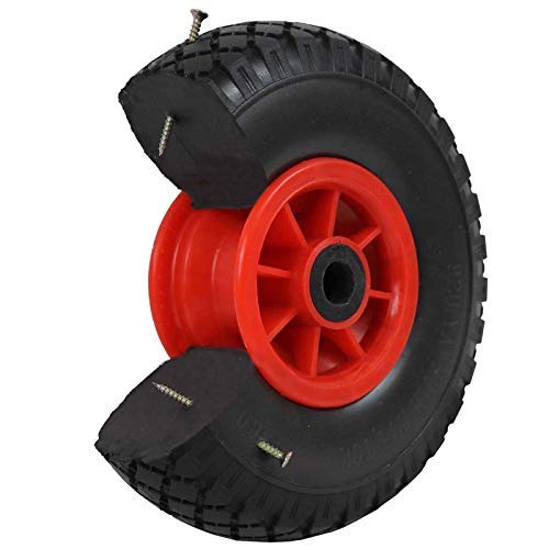 2 X Roue de Chariot / Diable Increvable 3.00-4 (260x85) 160Kg Ø 20mm