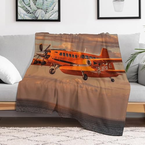 Couverture en molleton orange clair 140x177 cm pour lit et canapé - 6