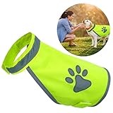 Hund reflektierende Weste hohe Sichtweite Nacht Sicherheitswesten Haustier Jacke Kleidung Fluoreszierende grüne S