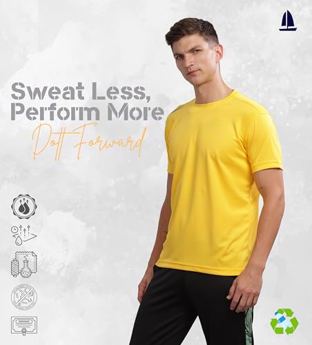 Image of Men's Regular Fit Quick-Dry Active T-Shirt for Gym & Sports - Stylish, Comfortable, and Perfect for Workouts & Everyday Wear
