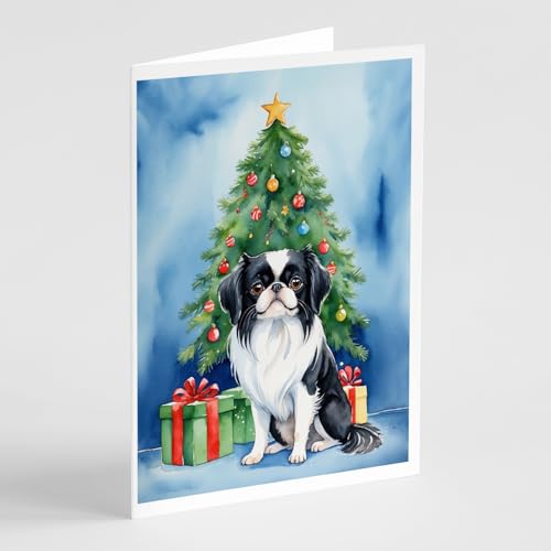 Caroline's Treasures Japanese Chin Dogs Blank 5x7 Note Cards Set of 8