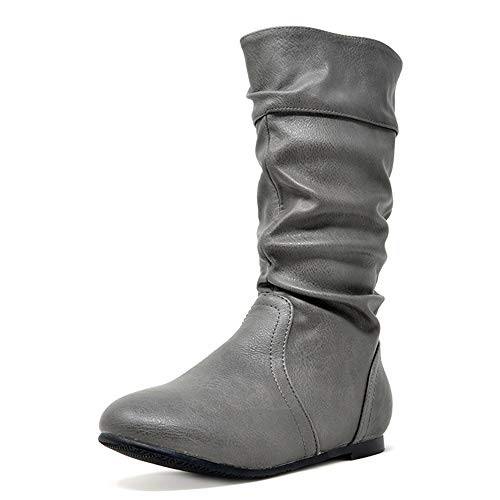 DREAM PAIRS Girl's Faux Fur Lined Knee High Winter Riding Boots(Toddler/Little Kid/Big Kid) 8 Toddler Black