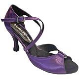 ARIADNA SÁNCHEZ Zapatos de Baile Latino para Mujer Margot, Zapatos Cómodos de Fiesta para Salsa y Bachata, Hechos a Mano (Malva, Sistema Tallas Calzado EU, Adulto, Números, Mediano, 38)