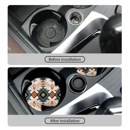 Portavasos redondos para carro, 2 unidades, beige miniatura 7