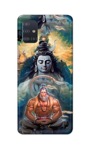 Image of PRINTFIDAA Printed Hard Back Cover Case for Samsung Galaxy A51 | Samsung Galaxy A51 5G Back Cover (Lord Shiva and Hanuma) -112