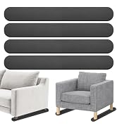 4 Pack Non-Slip Furniture Rail Pads for Recliners,Sofa,couches.Rubber Recliner Chair Floor Protec...