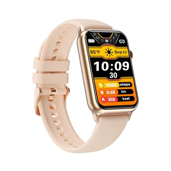 Smart Watch, Health Fitness Tracker Watch for Women Men with 24/7 Heart Rate Spo2 Blood Pressure Monitor Sleep Tracker 128 Exercise Modes Step Calorie Counter Pedometer IP68 Waterproof for Android iOS