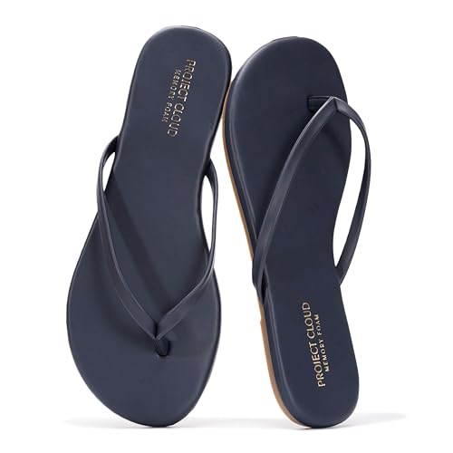 Image of Project Cloud Flip Flops for Women Footwear- Lightweight and Memory Foam Insole Sandals for Women 2026 - Durable Non-Slip Beach Essentials Flats for Women Sandals (Foundations)