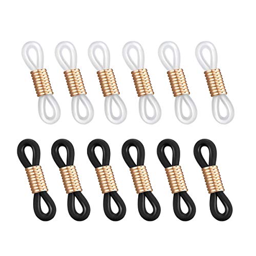 Extremos de cadena de gafas, terminales de conector de goma para gafas,...