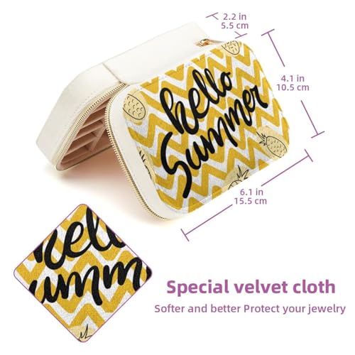Boîte à bijoux Hello Summer avec fermeture éclair, le cadeau idéal