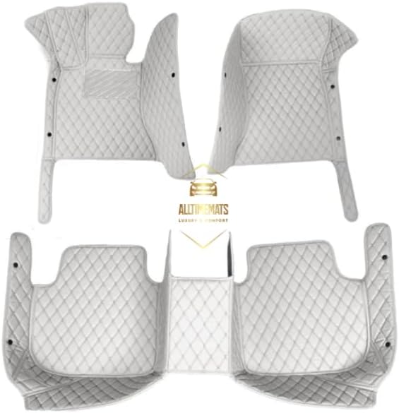 Leather Car Mats (Custom Made) (Grey)