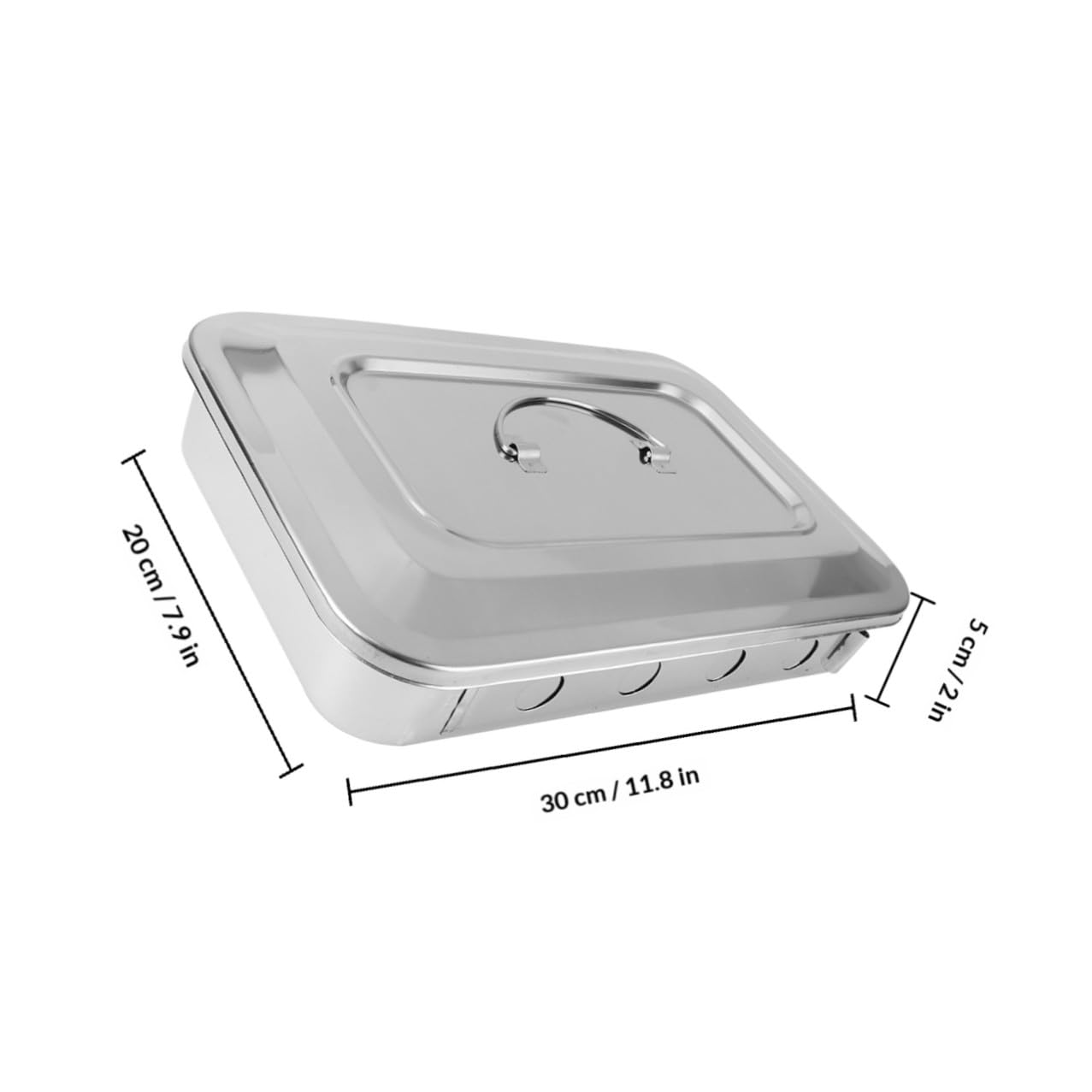 Thermometerbox aus Edelstahl Rund Steril Sterilisationsbox für Gesunde und Ordentliche Aufbewahrung in Schönheitsbranche und Innenbereich