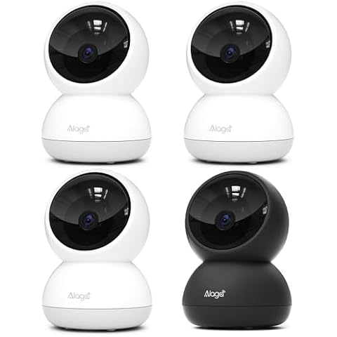 Alaga 4pack Security Camera for Home, Pets, Dogs & Cats – 5G & 2.4G WiFi, 3K, 360° Pan/Tilt, Human/Pet/Motion AI, Night Vision, Speaker, Works with Alexa & Google Assista Cover