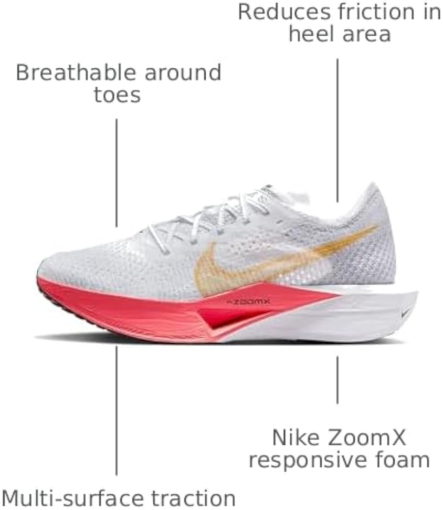 Amazon.com | NIKE W ZOOMX VAPORFLY Next% 3, White/Sea Coral/Topaz