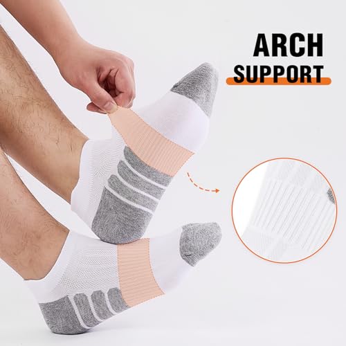 2 Pairs Athletic Socks for Men Women,Breathable Cotton Low Cut Sports Socks,Comfortable Ankle Socks with Arch Support & Mesh3