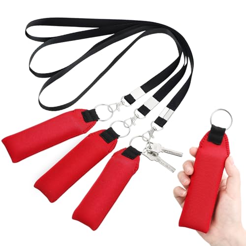 TecUnite Floating Neoprene Boat Keychain, 3 Pack Key Chain and