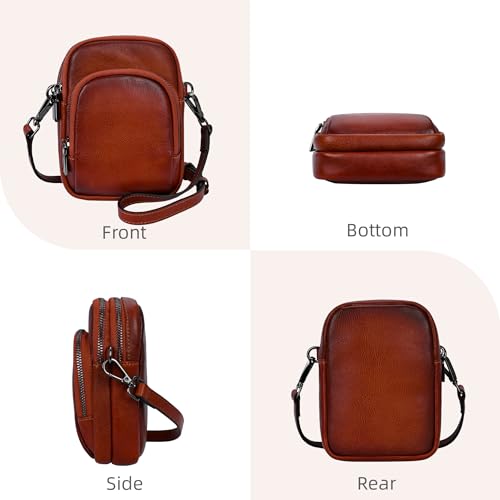 Image of Iswee Genuine Leather Purses for Women Shoulder Handbags Designer Hobo Crossbody Purse Top Handle Purse