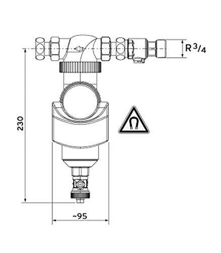 Vaillant Filtro magnético de 14 – 27 kW para situación de conexión.
