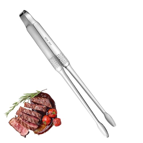 Ruhnjyg Pinzas para servir, utensilios antideslizantes de acero inoxidable, pinzas de cocina, para bufé, barbacoa, fiesta, camping, hogar, catering, picnic, restaurante, parrilla al aire libre