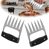 2PCS Fleischkrallen Pulled Pork, Pulled Pork Krallen, Pulled-Pork-Gabeln...