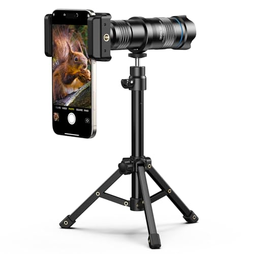 Evil Eye 28X HD Teleobjektiv, 4K HD-Vollfarb-Teleobjektiv für Reisen, Tierfotografie und Outdoor-Aktivitäten, Perfektes Smartphone-Stativ für iPhone, Samsung, Pixel, OnePlus und Huawei