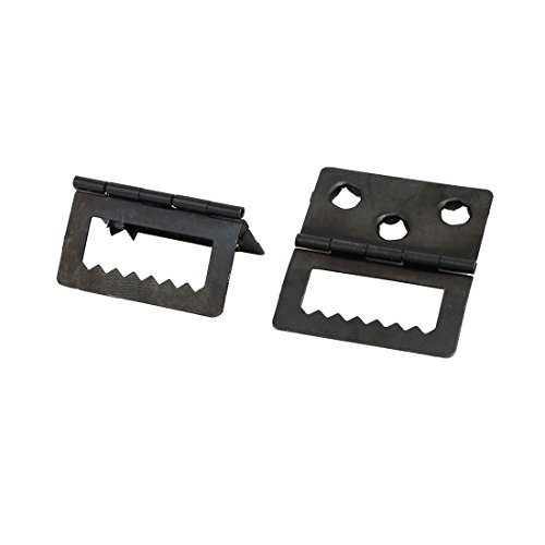 Image of Aexit 32mmx20mmx5mm Photo Construction Hardware Picture Frame Back Hinge Backplane Black 12pcs Model:10as416qo101