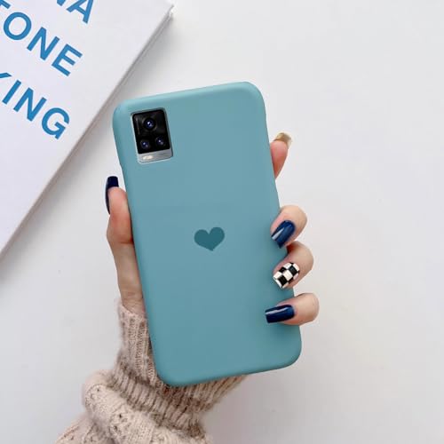 Image of COLORflow Back Cover Compatible with Vivo V20 | Pastel Hearts Color Customized Back Cover Compatible with Vivo V20