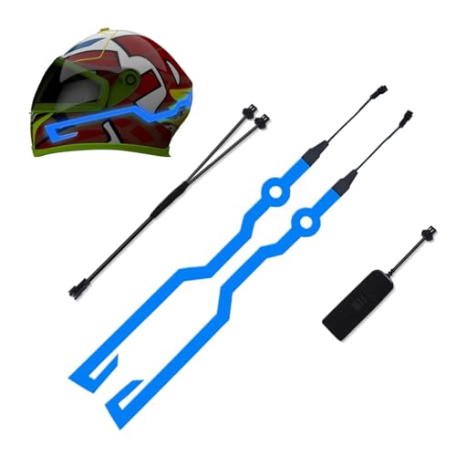 LED-licht voor helmen, EL-verlichting voor helmen, lichtgevende decoratieset voor helmen, led-strips voor helmen, schokbestendig, waterdicht en stickers voor papa, vriend, verjaardag, Vaderdag