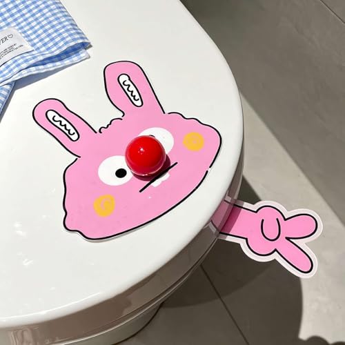 Toilet Seat Lifter,Cute Toilet lid Lifter,Self Adhesive ABS,Cute Animal Design,Toilet Handle Tabs Can Avoid Touching The Toilets, Toilet Accessories Tool for Home Bathroom, Office, Hotel